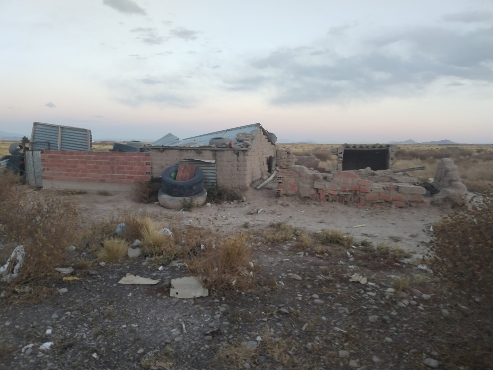 An abandoned building.