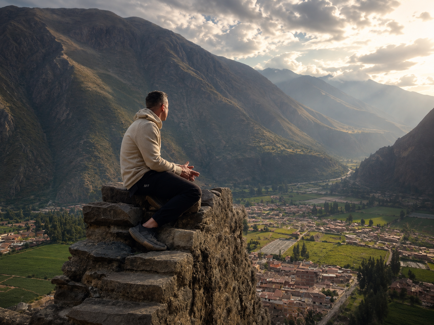 Identity after addiction — an overlook of Peru's Sacred Valley.